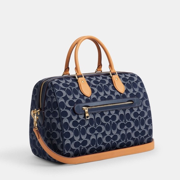 Coach Rowan Large Satchel Bag In Signatures Canvas, NWT - Picture 3 of 16